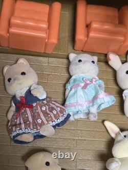 Huge Calico Critters Lot Red Roof Country Home Tree House Furniture Figures