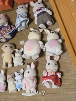 Huge Calico Critters Lot Red Roof Country Home Tree House Furniture Figures