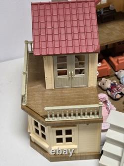Huge Calico Critters Lot Red Roof Country Home Tree House Furniture Figures