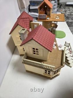 Huge Calico Critters Lot Red Roof Country Home Tree House Furniture Figures