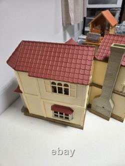 Huge Calico Critters Lot Red Roof Country Home Tree House Furniture Figures