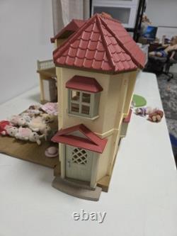 Huge Calico Critters Lot Red Roof Country Home Tree House Furniture Figures