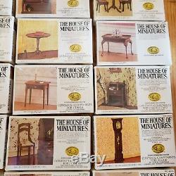 Huge Lot Of The House Of Miniatures X-Acto Doll House Furniture 30 Kits & Tools
