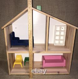 IKEA FLISAT Doll house/wall shelf solid wood pine & Dollhouse Furniture