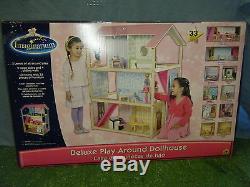 Imaginarium Deluxe Play Around Barbie Doll Size Wooden Doll House New