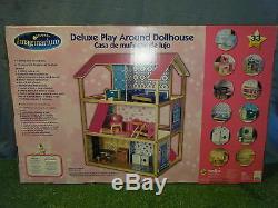 Imaginarium Deluxe Play Around Barbie Doll Size Wooden Doll House New