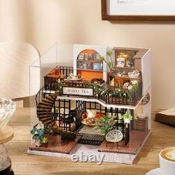 Interactive Forest Tea Shop DIY Dollhouse Perfect Gift for Craft Lovers