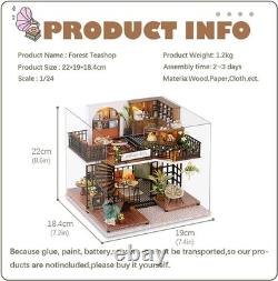 Interactive Forest Tea Shop DIY Dollhouse Perfect Gift for Craft Lovers