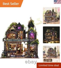 Intricate DIY Miniature Castle Kit with Music & Lights Perfect for Adults