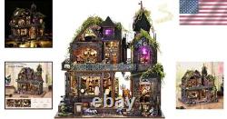 Intricate DIY Miniature Castle Kit with Music & Lights Perfect for Adults