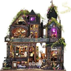 Intricate DIY Miniature Castle Kit with Music & Lights Perfect for Adults