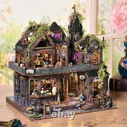 Intricate DIY Miniature Castle Kit with Music & Lights Perfect for Adults