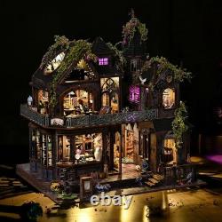 Intricate DIY Miniature Castle Kit with Music & Lights Perfect for Adults