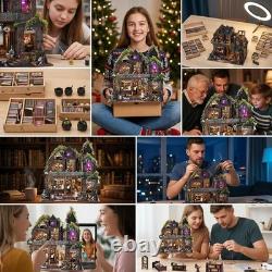 Intricate DIY Miniature Castle Kit with Music & Lights Perfect for Adults