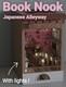 Japanese Alleyway Book Nook Lighted 3D Printed Cherry Blossom Diorama