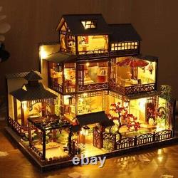 Japanese Dollhouse DIY Architecture Simulated Villa Assemble Kit Miniatures Toys