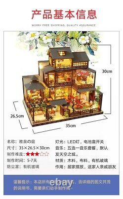 Japanese Dollhouse DIY Architecture Simulated Villa Assemble Kit Miniatures Toys