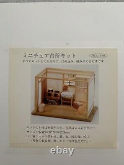 Japanese style Room Kitchen 1/12 size Doll House Handmade Kit Retro A005 New