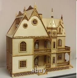 Jasmine Gothic Victorian Dollhouse Half inch scale Large Kit