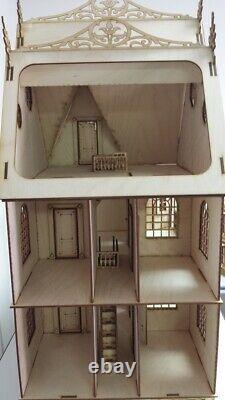 Jasmine Gothic Victorian Dollhouse Half inch scale Large Kit