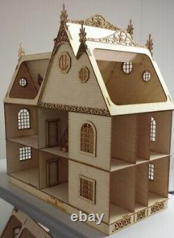 Jasmine Gothic Victorian Dollhouse Half inch scale Large Kit