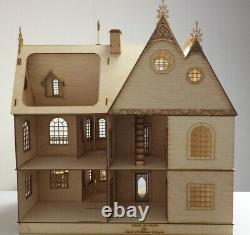 Jasmine Gothic Victorian Dollhouse Half inch scale Large Kit