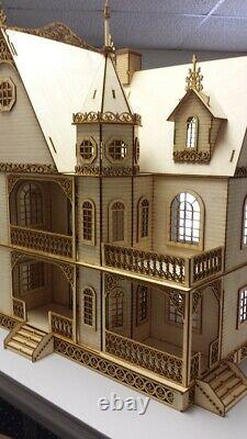 Jasmine Gothic Victorian Dollhouse Half inch scale Large Kit