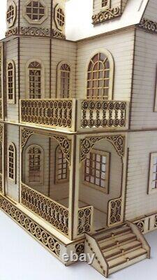 Jasmine Gothic Victorian Dollhouse Half inch scale Large Kit