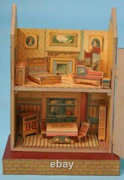 Jean Nordquist's NEW Bliss Replica 15-1/2H DOLLHOUSE with wallpaper & furniture