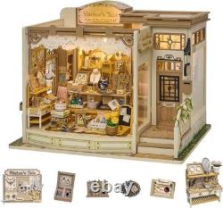 Jewelry Shop Miniature House Kit 3D Wooden Puzzle, LED Light, Elegant Display