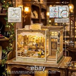 Jewelry Shop Miniature House Kit 3D Wooden Puzzle, LED Light, Elegant Display