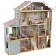 KidKraft 34 Piece Grand View Mansion Dollhouse in Pink and Natural