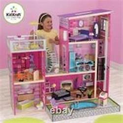 KidKraft 65833 11.5 x 17.75 x 39 in. Uptown Dollhouse with Furniture Ages 3+