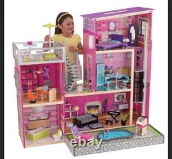 KidKraft 65833 Girl's Uptown Dollhouse with Furniture