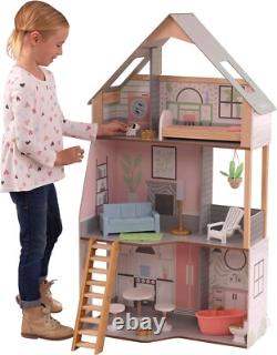 KidKraft Alina Wooden Dollhouse with 15 Play Furniture Accessories New Sealed BOX