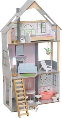 KidKraft Alina Wooden Dollhouse with 15 Play Furniture Accessories New Sealed BOX
