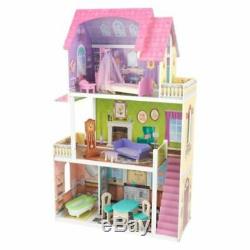 KidKraft Florence Dollhouse + 10 accessories Girls Barbie Doll House Playset Toy