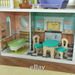KidKraft Florence Dollhouse + 10 accessories Girls Barbie Doll House Playset Toy