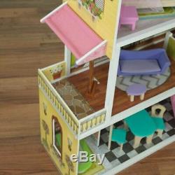 KidKraft Florence Dollhouse + 10 accessories Girls Barbie Doll House Playset Toy