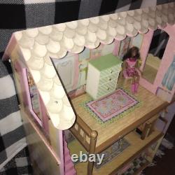 KidKraft Huge 47 Wood Dollhouse Barbi Size With Crank Elevator & Wood Accessories