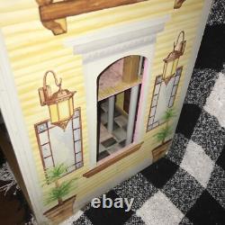 KidKraft Huge 47 Wood Dollhouse Barbi Size With Crank Elevator & Wood Accessories