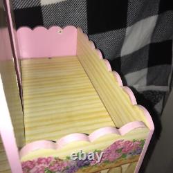 KidKraft Huge 47 Wood Dollhouse Barbi Size With Crank Elevator & Wood Accessories