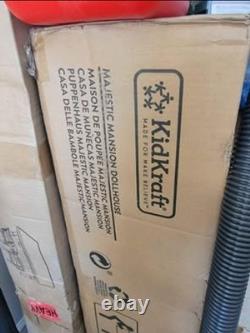 KidKraft Majestic Mansion Wooden Dollhouse with 34 Pcs, Elevator, Garage, Gift 3+