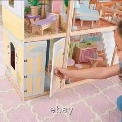 KidKraft Majestic Mansion Wooden Dollhouse with 34 Pcs, Elevator, Garage, Gift 3+
