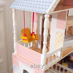 KidKraft Savannah Wooden Dollhouse with Porch Swing & 14 Accessories Ages 3+