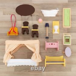KidKraft Savannah Wooden Dollhouse with Porch Swing & 14 Accessories Ages 3+