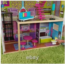 KidKraft Super Model Wooden Dollhouse with Elevator & 11 Accessories 50 inch