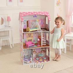 KidKraft Sweet Savannah & Penelope Wooden Pretend Play Doll Houses with Furniture