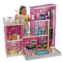 KidKraft Uptown Dollhouse with 36 accessories included Game Room Modern