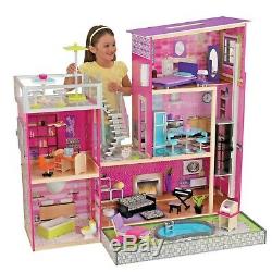 KidKraft Uptown Wooden Dollhouse With 35 Pieces of Furniture